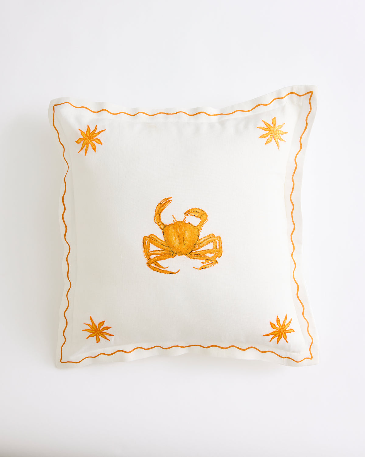 100% French Flax Linen Cushion Cover - Crab | Bed Threads