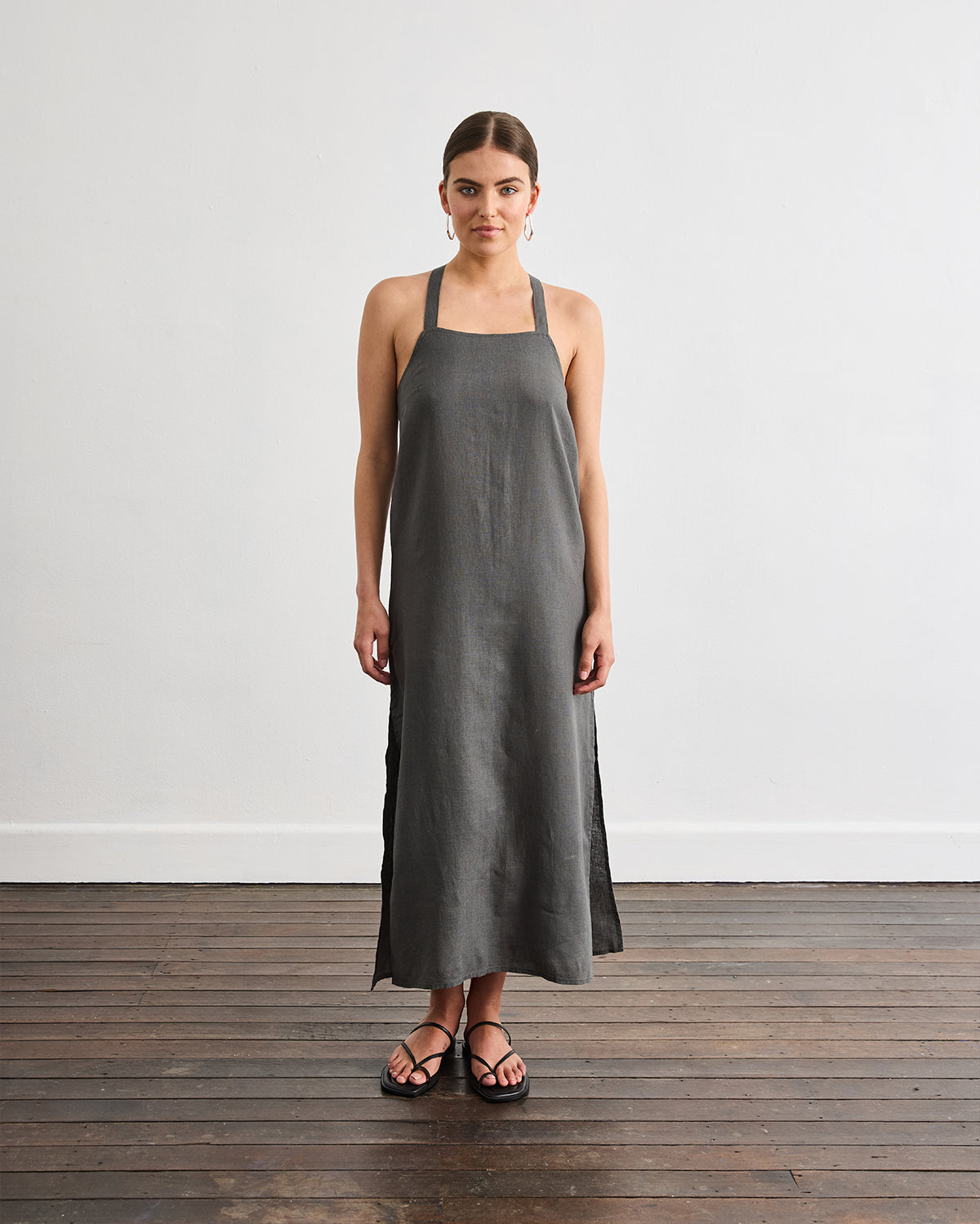charcoal maxi dress Buy Charcoal Grey Twist Detailed Slinky Maxi Dress from Next USA