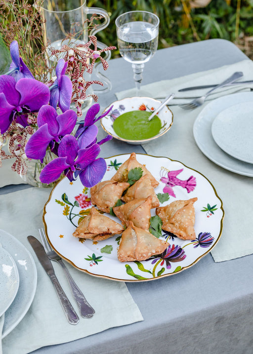 Depinder Chhibber’s Crispy Vegan Samosas with Green Chutney