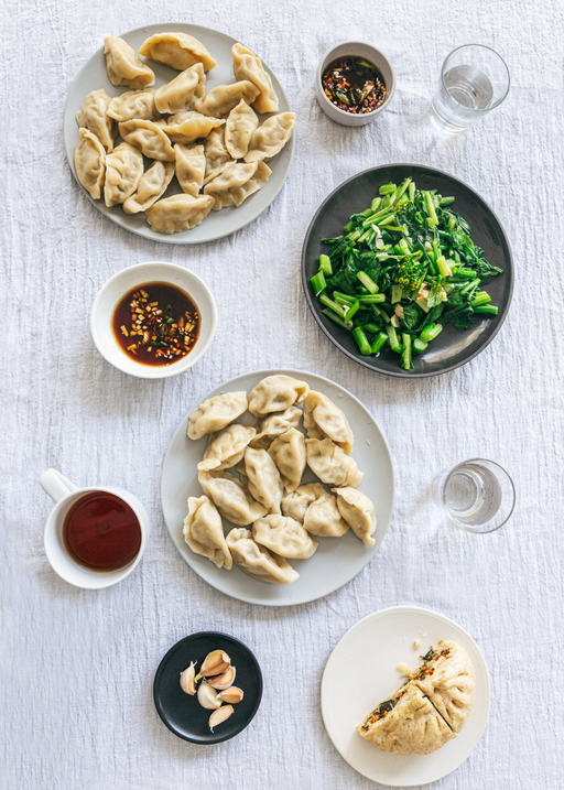 dumpling and vegetables