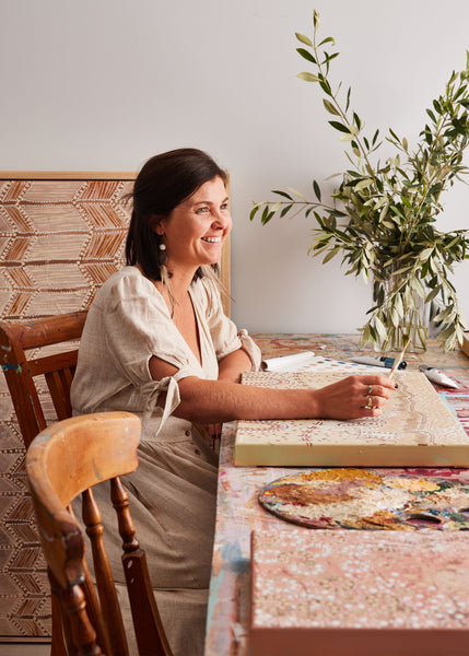 Inside Wiradjuri Artist Amanda Hinkelmann's Home and Studio in Wagga Wagga