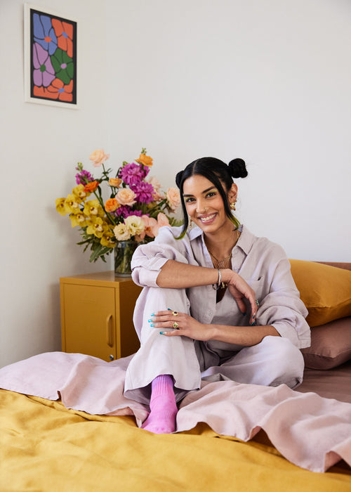 women in linen sleepwear