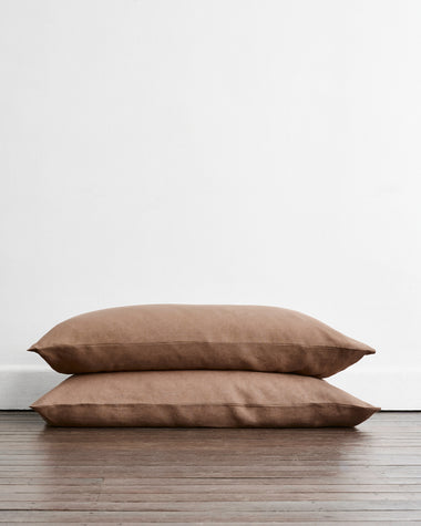 Portobello 100% French Flax Linen King Pillowcases (Set of Two)