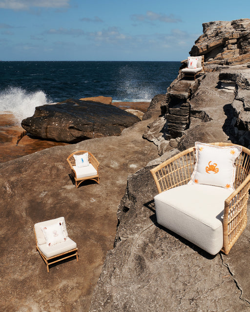 La Sirène 'Lobster' 100% French Flax Linen Cushion Cover