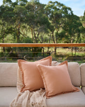 Oatmeal 100% French Flax Linen Muslin Throw - view