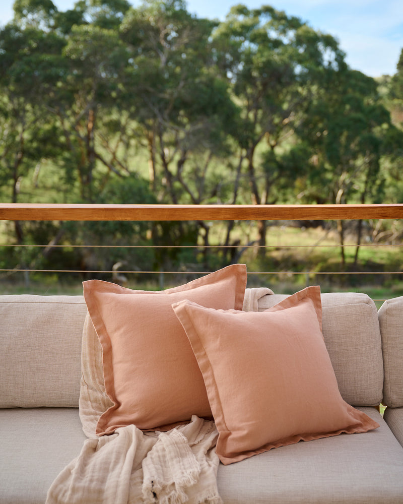 Oatmeal 100% French Flax Linen Muslin Throw
