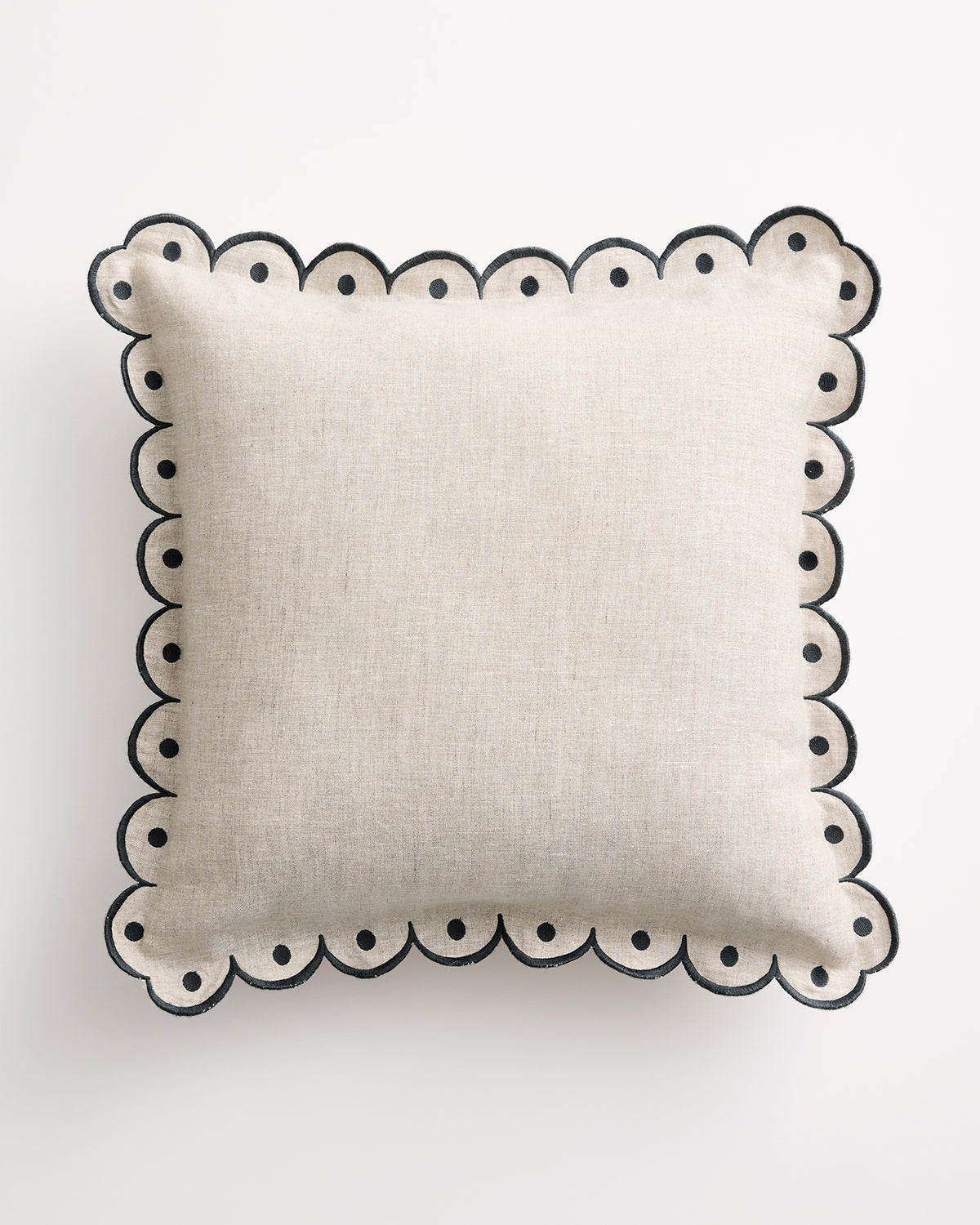100% French Flax Linen Arch Cushion Cover - Oatmeal & Charcoal Arch ...