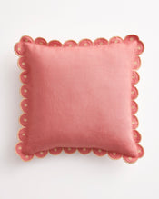 Pink Clay & Terracotta 100% French Flax Linen Arch Cushion Cover - view