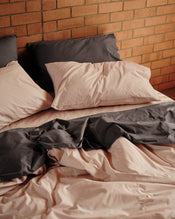 Oyster & Graphite 100% Organic Cotton Bedding Bundle - view