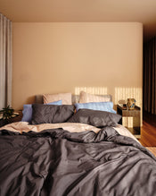 Graphite, Oyster & Sky 100% Organic Cotton Bedding Bundle - view
