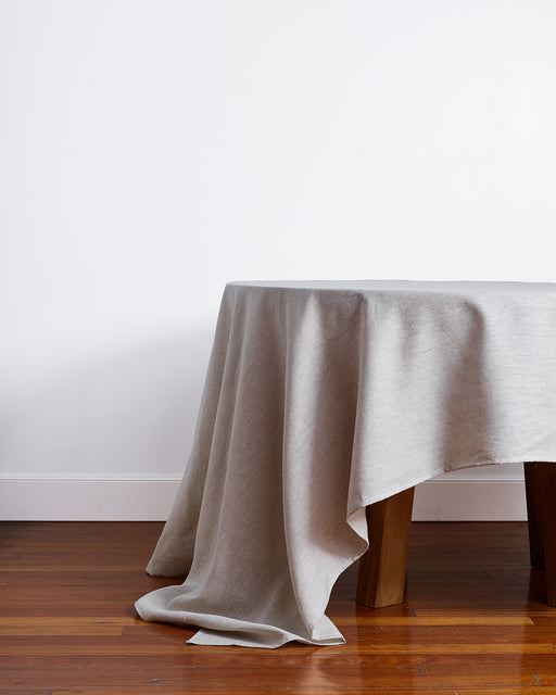 Oatmeal 100% French Flax Linen Tablecloth