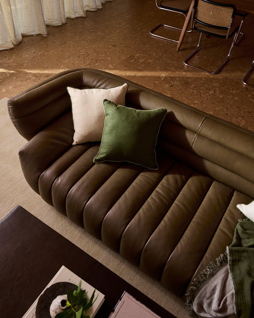 Olive & Sage 100% French Flax Linen Piped Cushion Cover