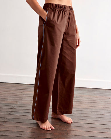 Espresso & Sky Piped Pants