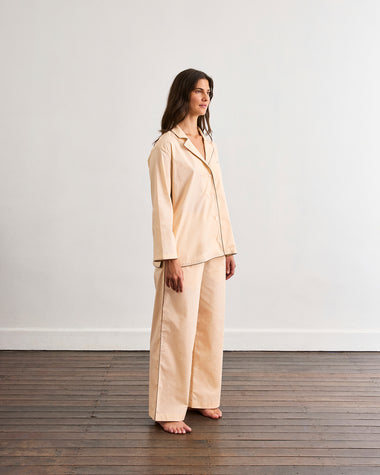 Vanilla & Espresso Piped Pants