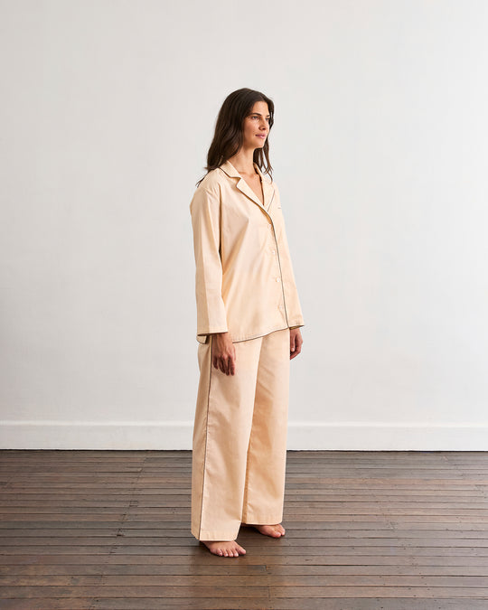 Vanilla & Espresso Piped Pants