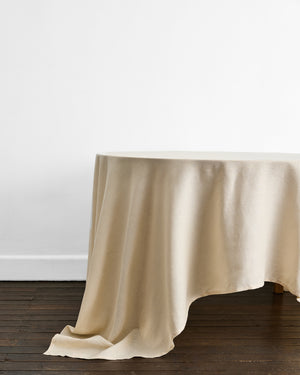 Crème French Flax Linen Tablecloth