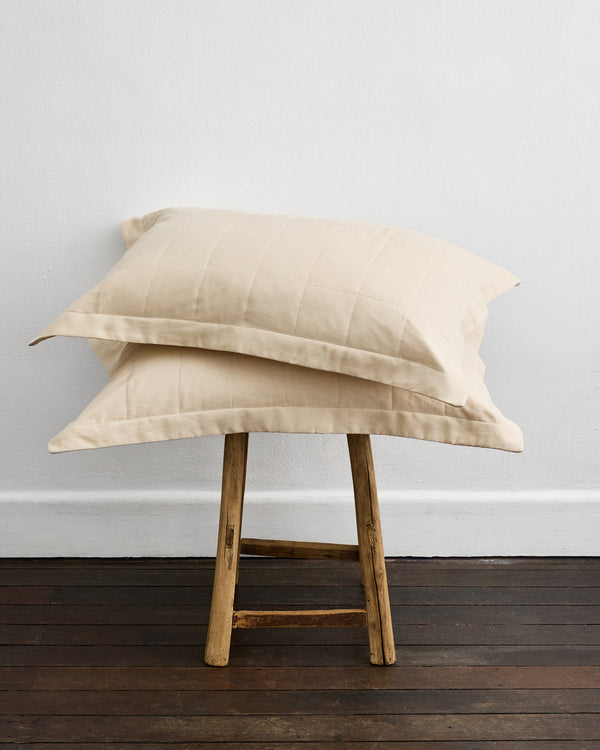 Crème Quilted Pillowcases (Set of Two)
