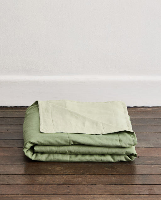 Sage & Pistachio Two-Tone Quilt