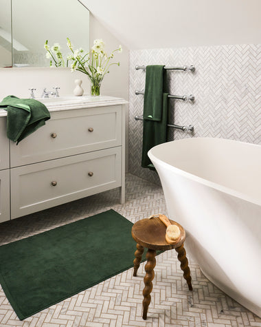 Moss 100% Cotton Terry Bath Mat