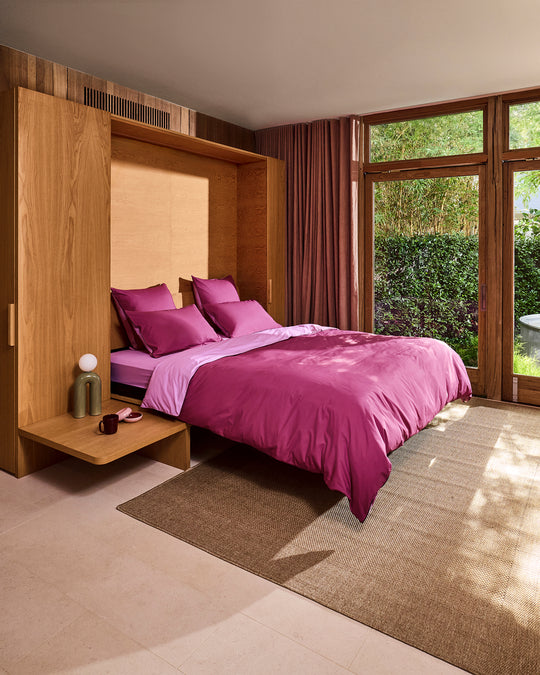 Berry, Bubblegum & Moss Piped 100% Organic Cotton Bedding Bundle