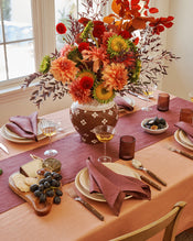Hazelnut 100% French Flax Linen Tablecloth - view