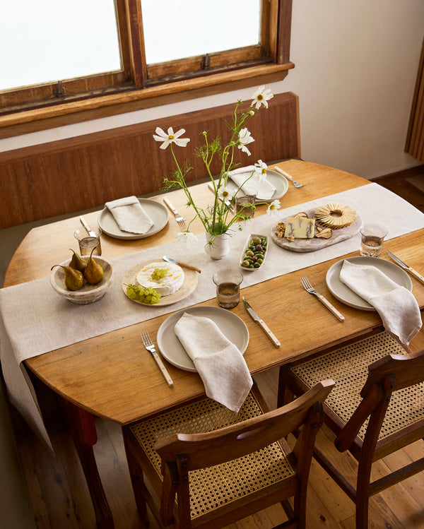 Oatmeal 100% French Flax Linen Table Runner