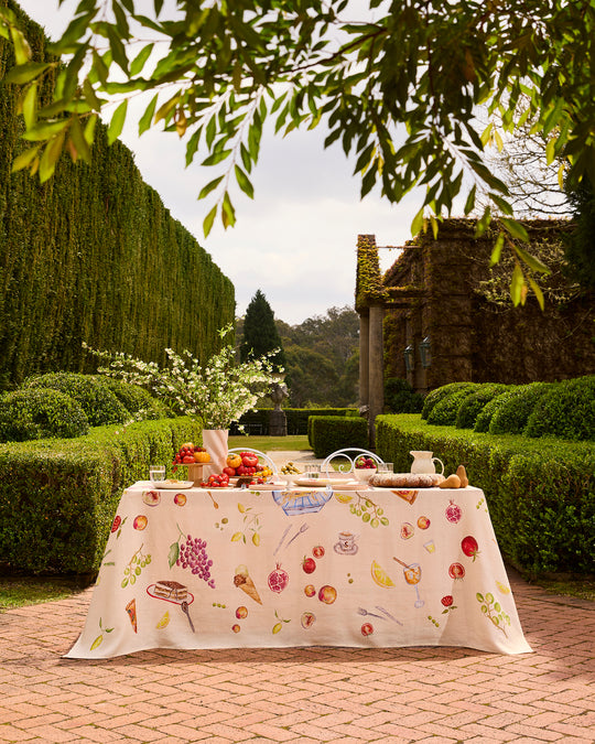 La Tavola 100% French Flax Linen Tablecloth