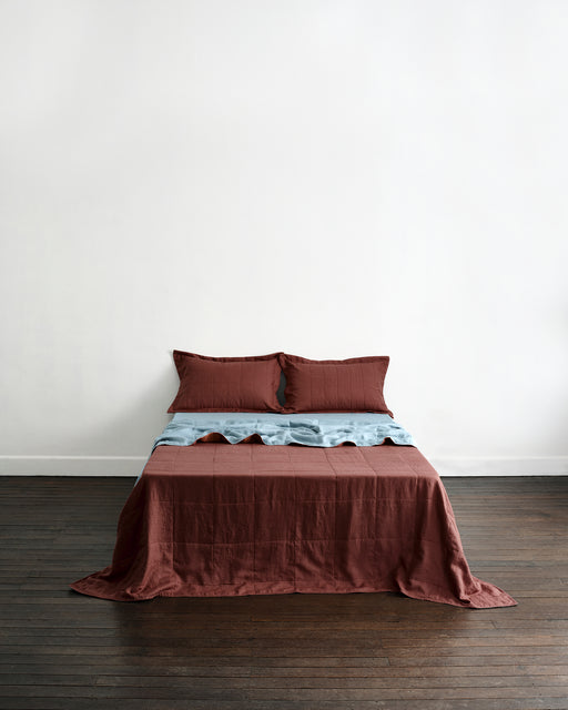 Cacao & Lagoon Two-Tone Quilt