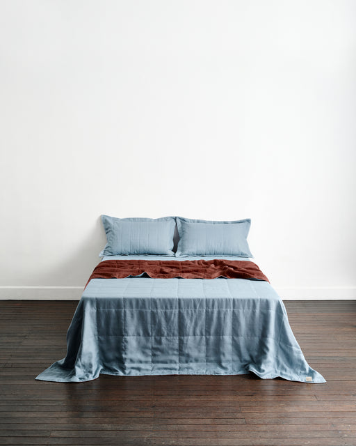 Cacao & Lagoon Two-Tone Quilt