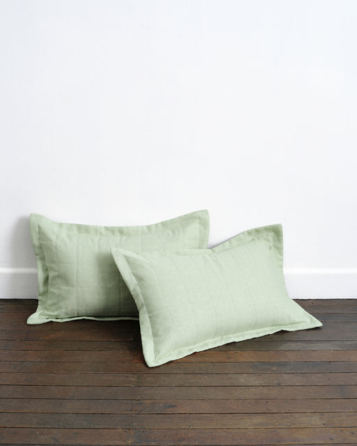 Sage Quilted Pillowcases (Set of Two)