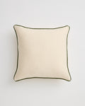 Crème & Olive  Piped Cushion Cover