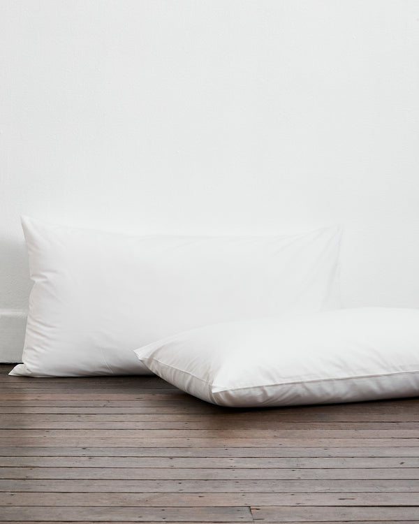 Crisp White 100% Organic Cotton King Pillowcases (Set of Two)