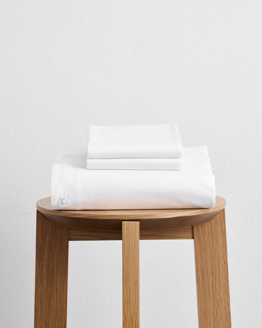 Crisp White 100% Organic Cotton Duvet Cover Set