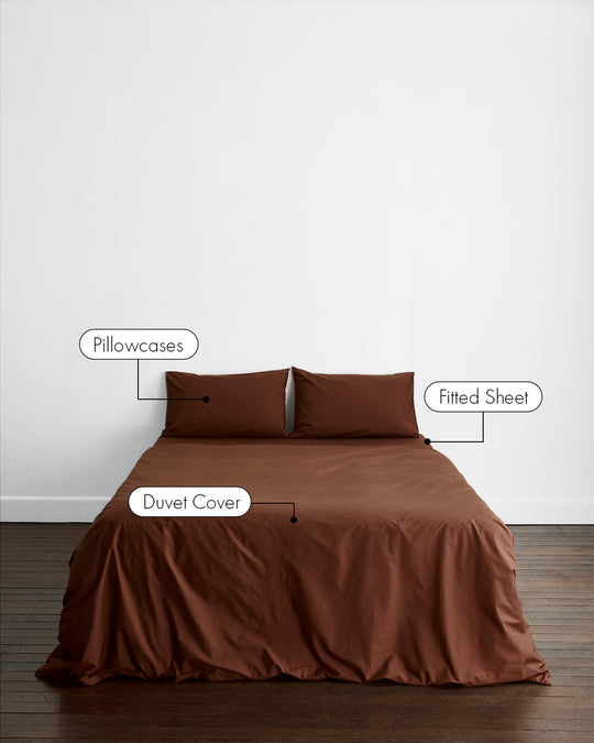 Espresso 100% Organic Cotton Bedding Set