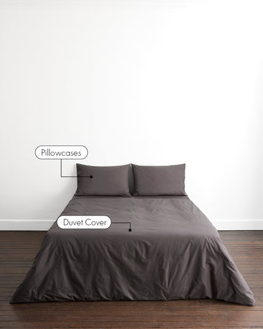 Graphite 100% Organic Cotton Bedding Set