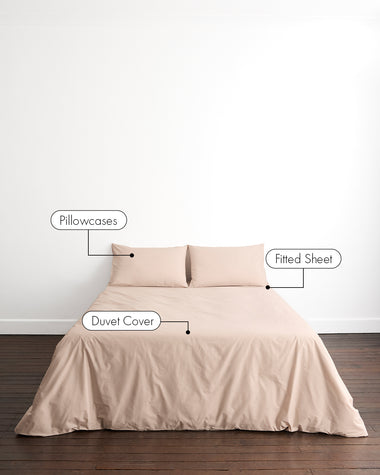 Oyster 100% Organic Cotton Bedding Set