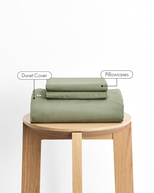 Eucalyptus 100% Organic Cotton Duvet Cover Set