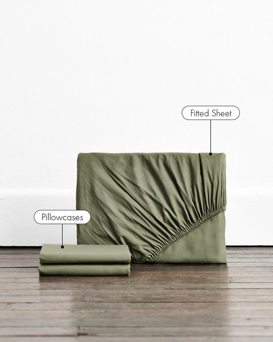 Eucalyptus 100% Organic Cotton Fitted Sheet Set