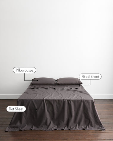 Graphite 100% Organic Cotton Sheet Set