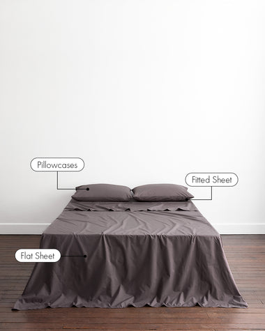 Graphite 100% Organic Cotton Sheet Set
