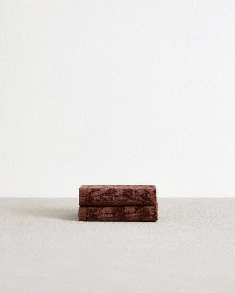 Espresso Terry 100% Cotton Face Washers (Set of Two)
