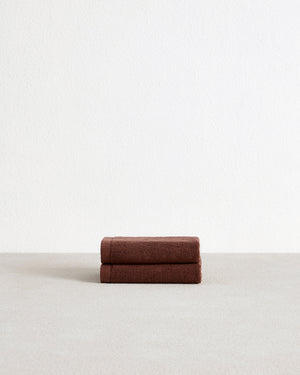 Espresso Terry 100% Cotton Face Washers (Set of Two)