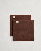 Espresso Terry 100% Cotton Face Washers (Set of Two) - view