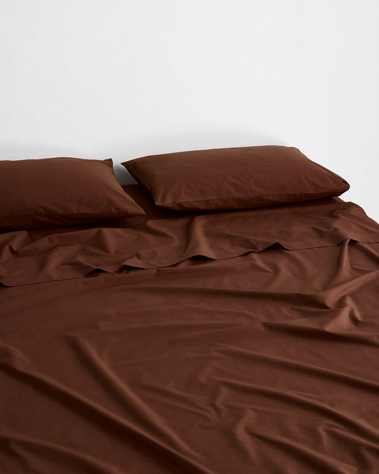 Espresso 100% Organic Cotton Fitted Sheet