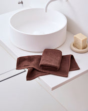 Espresso Terry 100% Cotton Face Washers (Set of Two) - view