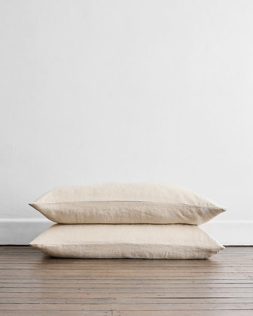 Oatmeal 100% French Flax Linen King Pillowcases (Set of Two)