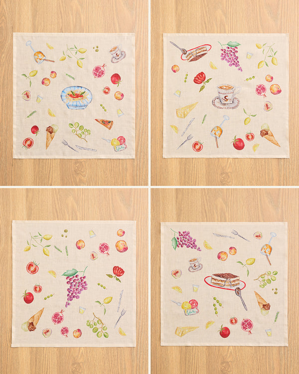 La Tavola 100% French Flax Linen Napkins (Set of Four)