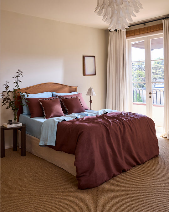 Cacao 100% French Flax Linen Duvet Cover