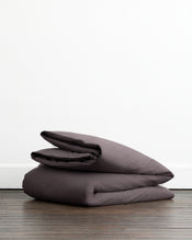 Graphite 100% Organic Cotton Duvet Cover - view