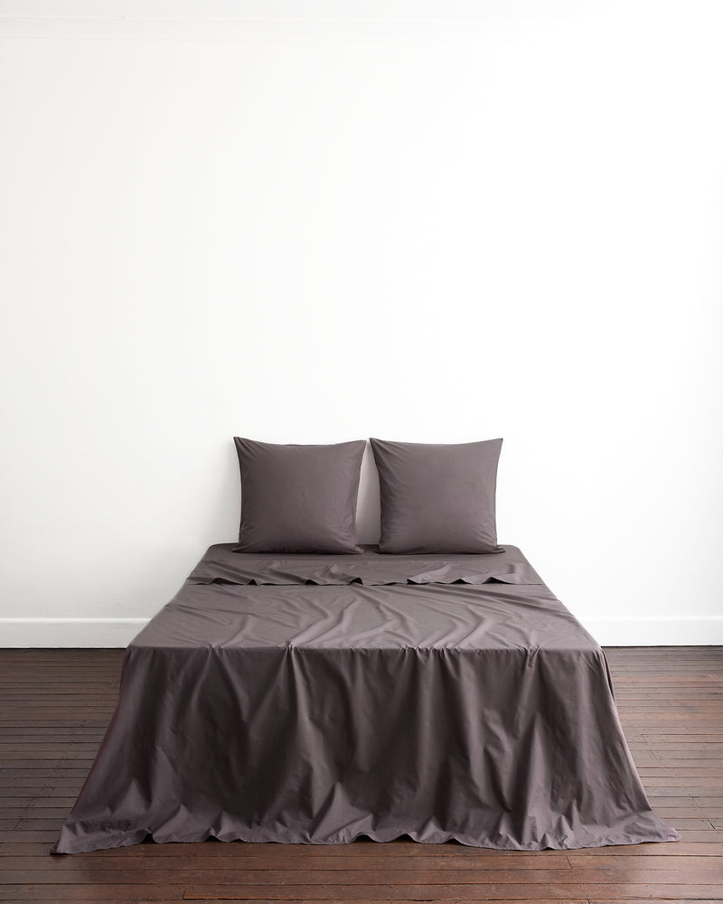 Graphite 100% Organic Cotton European Pillowcases (Set of Two)